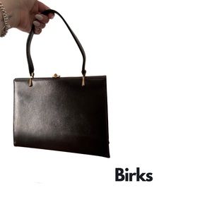 Birks | Vintage Black Leather Evening Bag
